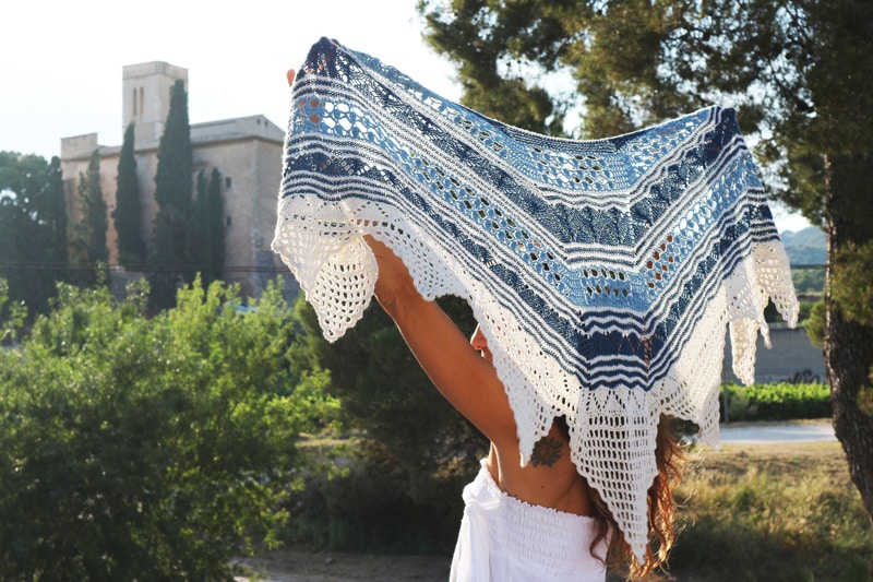Alchemy Shawl Crochet Knitting Pattern by Cecilia Losada