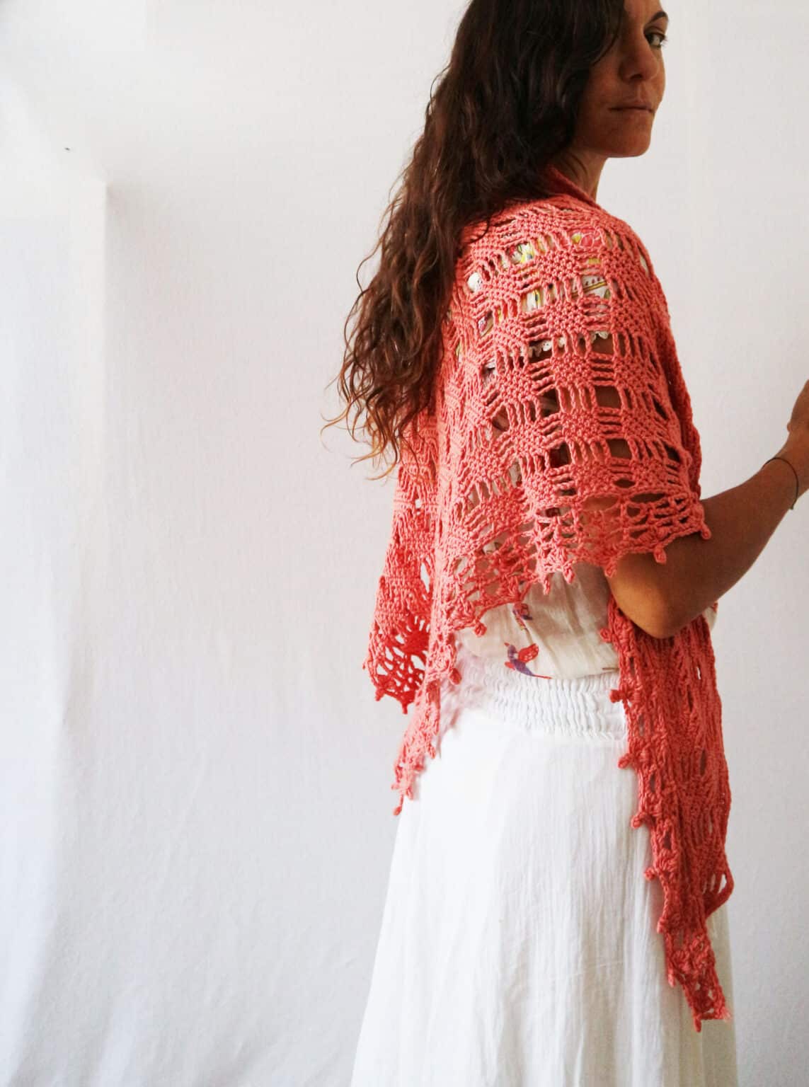 Patrón Crochet Chal Buganvilla Crochet Pattern Bougainvillea Shawl