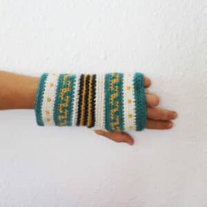 tapestry crochet mitones sin dedos