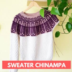 sweater con canesú circular