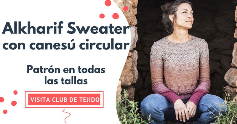 sweater con canesú circular