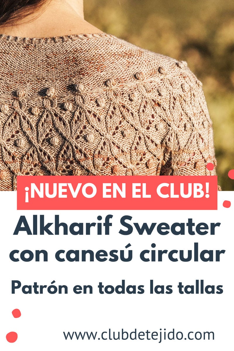 sweater top down con canesú circular alkharif