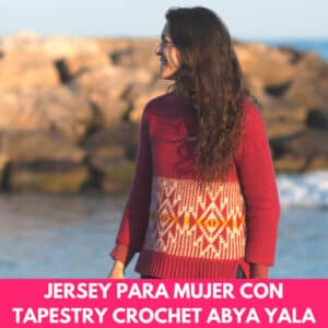 jersey para mujer con tapestry crochet