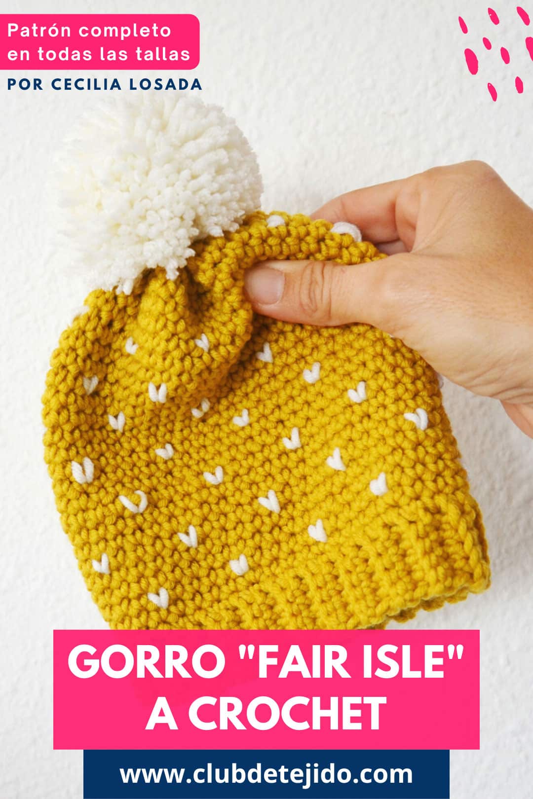 gorro fair isle crochet