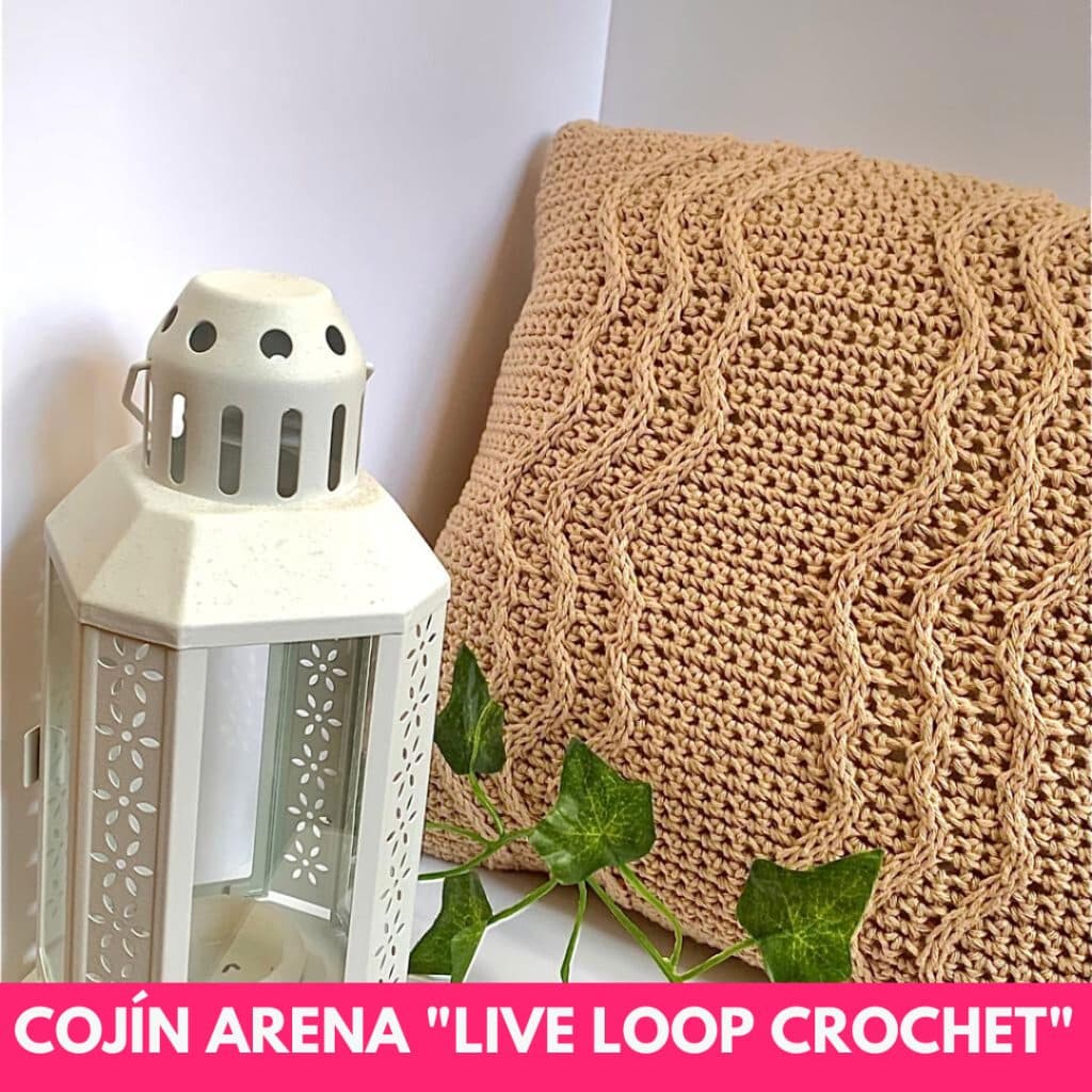 cojín crochet deco live loop