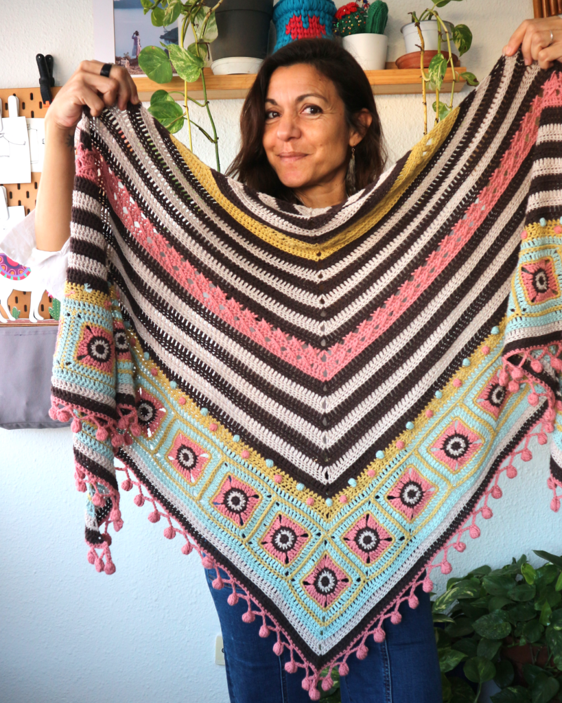 chal ganchillo crochet triangular