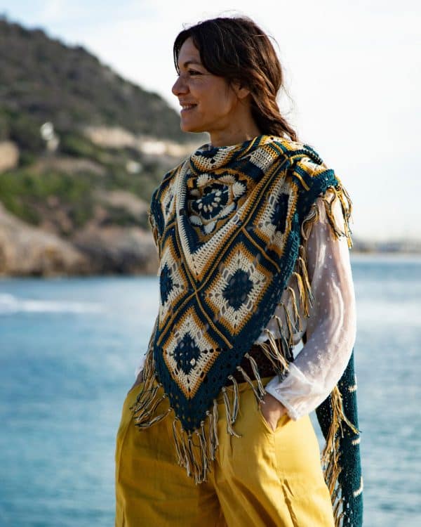 Patrón Chal Maracatú diseño en ganchillo - Mistery CAL 2024 // Maracatú Shawl Crochet Pattern Design - Imagen 5