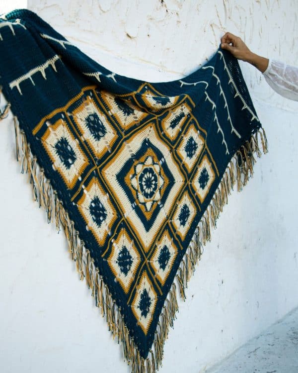 Patrón Chal Maracatú diseño en ganchillo - Mistery CAL 2024 // Maracatú Shawl Crochet Pattern Design - Imagen 8