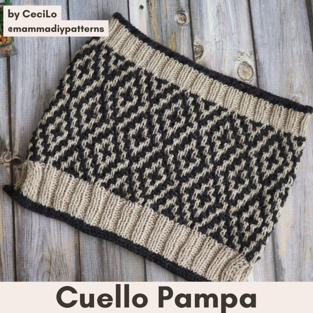 cuello pampa mosaic knitting