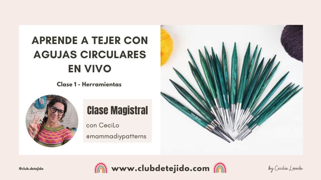 aprende tejer agujas circulares