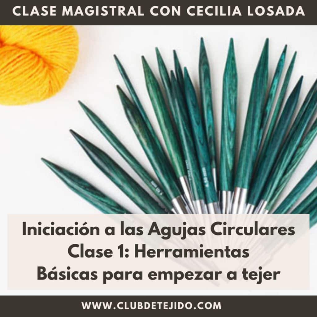 agujas circulares aprender club de tejido