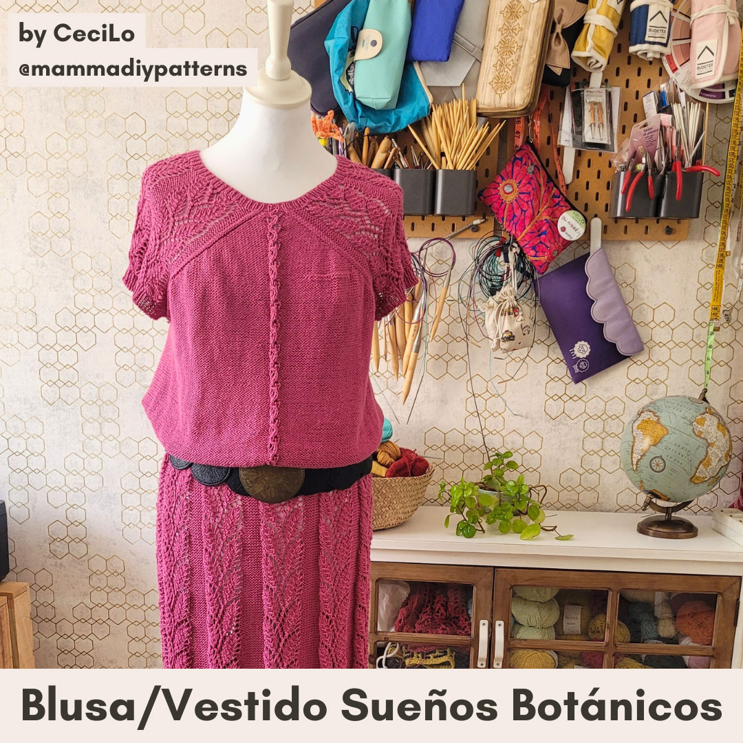 blusa vestido agujas circulares calados botanicos