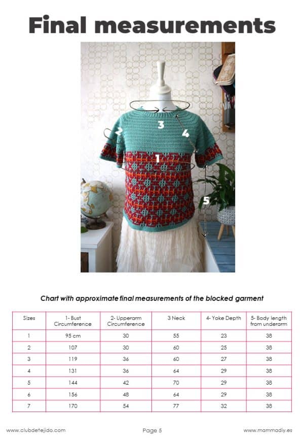 Patrón Crochet Chakana Top Mosaic Crochet // Crochet Pattern Chakana Top - Imagen 2