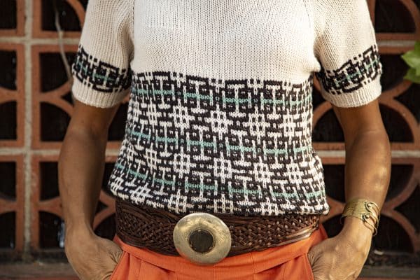 Patrón Tricot Chakana Top con Mosaic Knitting // Knitting Pattern Chakana Top with Mosaic Knitting - Imagen 2