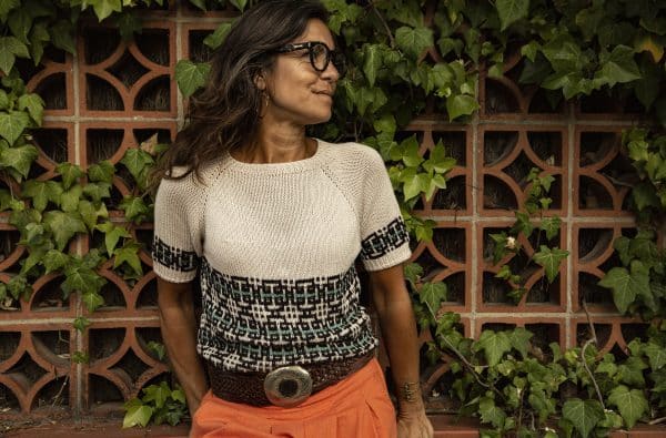 Patrón Tricot Chakana Top con Mosaic Knitting // Knitting Pattern Chakana Top with Mosaic Knitting - Imagen 4