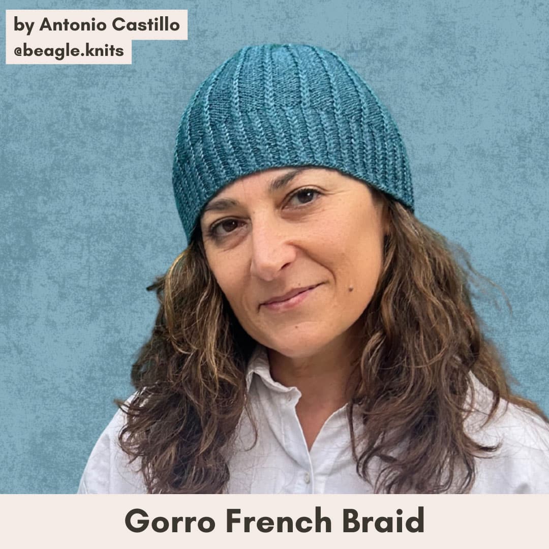gorro trenza francesa punto