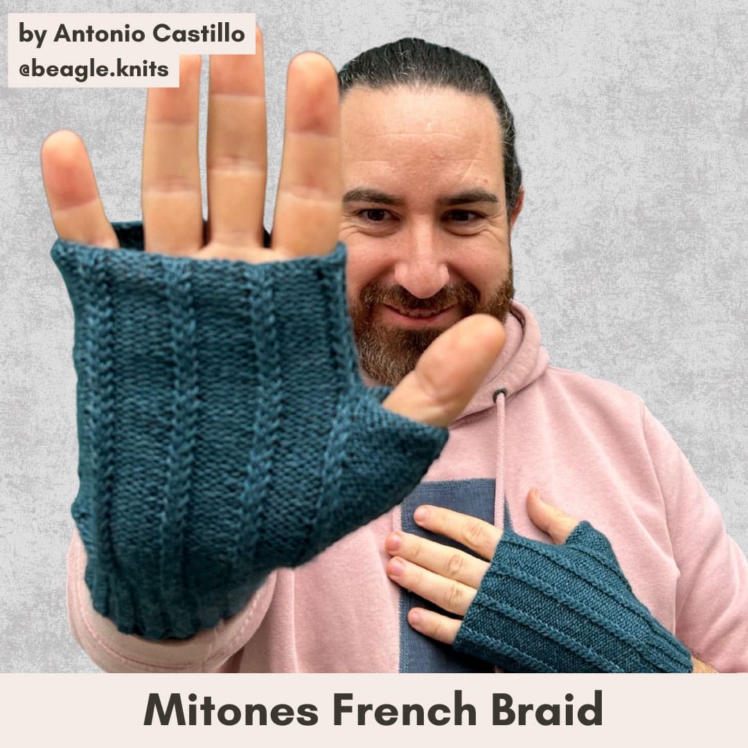 tejer mitones trenzas
