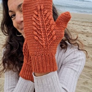 patrón de mitones de crochet