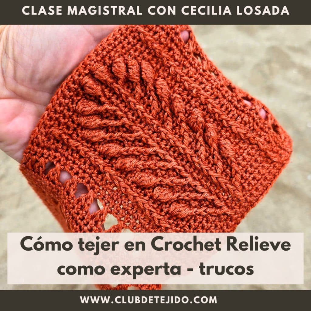 crochet relieve ganchillo tejer