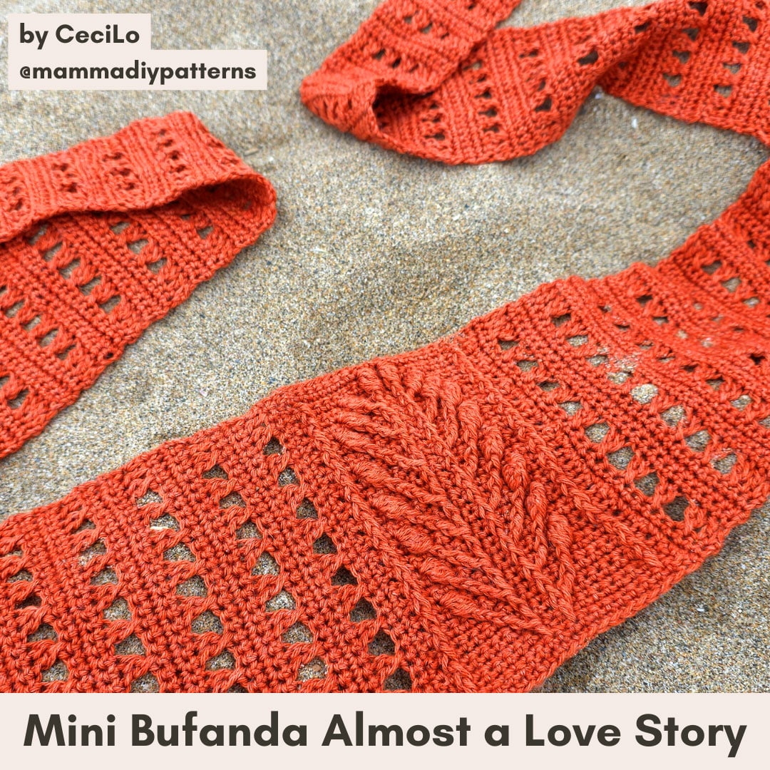 mini scarf bufanda crochet ganchillo