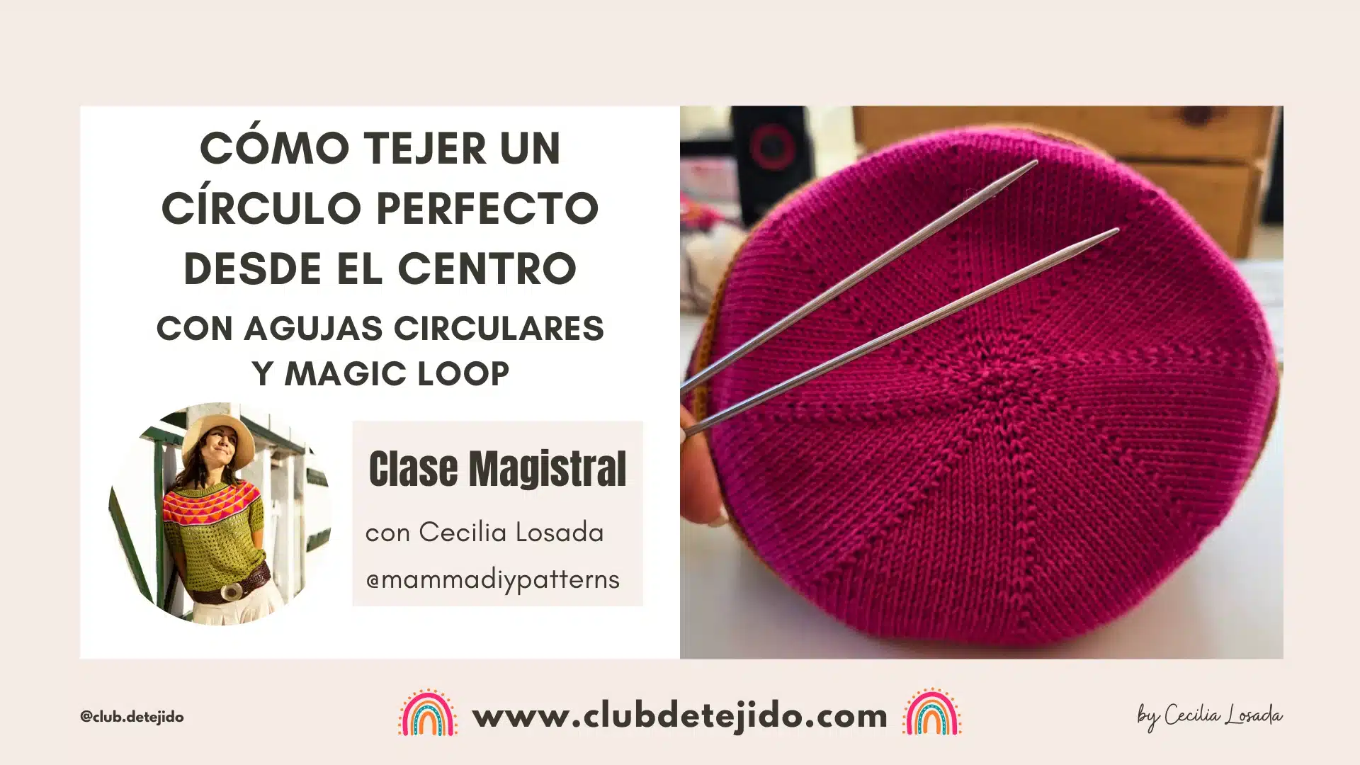tejer en circular desde el centro