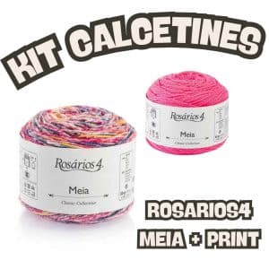 Kit Meia + Meia Print de Rosarios4 – para calcetines