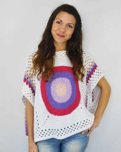 Patrón Crochet BLusón Primavera por Cecilia Losada
