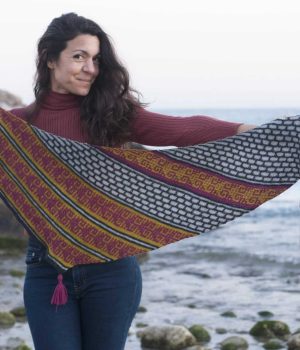 Chal Amaru triangulo asimetrico patron tricot por Cecilia Losada de mammadiypatterns