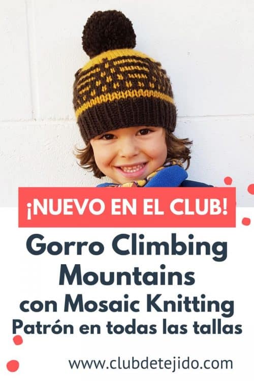 gorro mosaic knitting