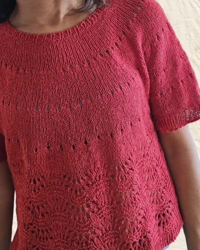 Lovely Top tejido con Nepal de Pascuali en algodón y lino