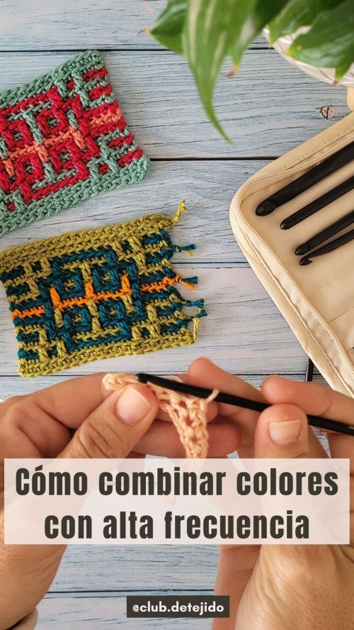 combinar colores mosaic crochet ganchillo