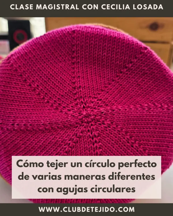 tejer un circulo a dos agujas