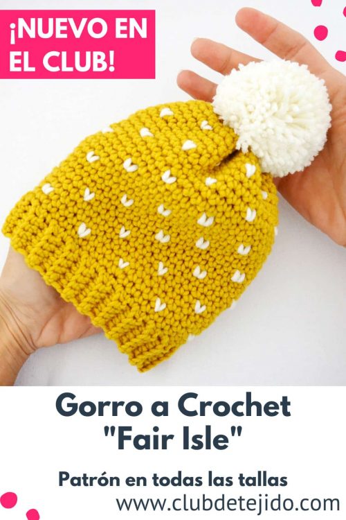 gorro fair isle crochet