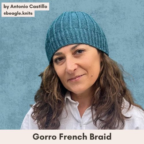 gorro trenza francesa punto
