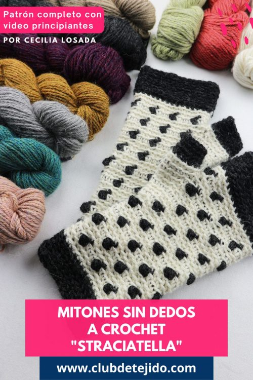Mitones sin dedos a crochet